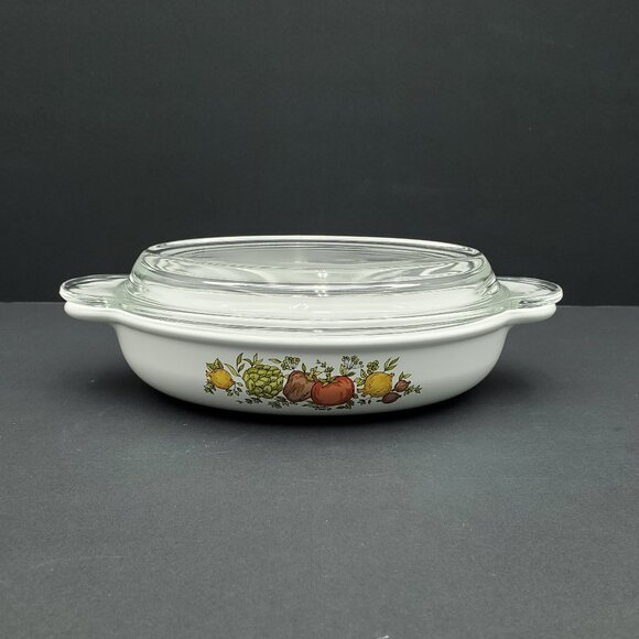 Corningware Spice of Life Small Oval Casserole Dish with Glass Lid Oval Grab-It - Picture 2 of 9